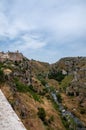 Italy. Matera. The scenic canyon of the Gravina river dominated by the medieval rupestrian churces UNESCO World Heritage site Royalty Free Stock Photo