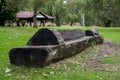 Scenic carved wooden bench in Yanchep National Park Royalty Free Stock Photo