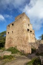 Scenic castle husseren les chateaux in Alsace region Royalty Free Stock Photo