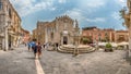 The scenic Cathedral`s square in central Taormina, Sicily, Italy Royalty Free Stock Photo