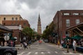 Scenic Charleston idiosyncratic street vista on a heavily overcast day