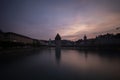 Scenic city and historic city center view of Lucerne with famous Chapel Bridge and lake Lucerne Royalty Free Stock Photo