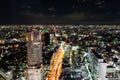 Scenic cityscape at shibuya tokyo japan with beautiful light night time