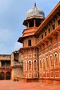 Scenic Classic View of the Ancient Watch Tower of Agra Fort, India Royalty Free Stock Photo