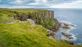 Scenic cliffs in Dunnet Head, in Caithness, on the north coast of Scotland, the most northerly point of the mainland of Great Brit