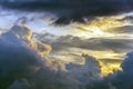 Scenic cloud sunset sky background, Nature composition cloudscape. Royalty Free Stock Photo