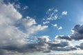 Scenic cloudy blue sky. Sunlight in cloudscape Royalty Free Stock Photo