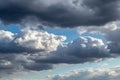 Scenic cloudy blue sky. Sunlight in cloudscape Royalty Free Stock Photo