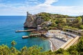 Resort and castle Swallow`s Nest on rock in Crimea