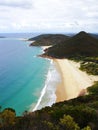 Shoreline scenic bays and beaches aerial view Royalty Free Stock Photo