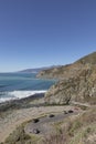 Scenic coastal landscape at Big Sur seen from Cabrillo Highway, State Route No. 1 in California Royalty Free Stock Photo