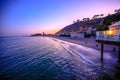 Surfrider Beach Malibu night Royalty Free Stock Photo