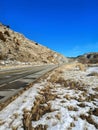 Scenic country drive in sybille canyon, Wyoming.