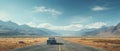 Scenic Countryside Road Trip - AI Generated Royalty Free Stock Photo