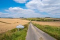 Scenic county boundary road sign Royalty Free Stock Photo