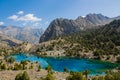 Scenic crystal lake in Fan mountains in Pamir, Tajikistan