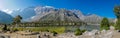 Scenic crystal lake panorama in Fan mountains in Pamir, Tajikistan