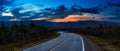 Scenic curvy road in the Canadian Landscape Royalty Free Stock Photo