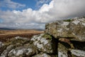 Scenic Dartmoor, with vast sweeping views, magnificent textured landscape showing hills