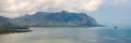 Kualoa Ridge Panorama Royalty Free Stock Photo