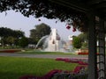 Scenic day view of a fountain in the Magic Water Circuit in the Lima Reserve Park