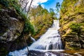 Scenic Dingmans Falls in Delaware Township tourist destination Royalty Free Stock Photo