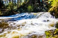 Scenic Dingmans Falls in Delaware Township tourist destination Royalty Free Stock Photo