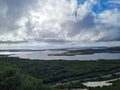 Scenic display of the lake on Prospect hill on Kangaroo island with a beautiful cloudscape