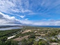 Scenic display of the Prospect hill on Kangaroo island with a beautiful cloudscape