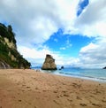Scenic display of the Whanganui-A-Hei, Cathedral Cove marine reserve at Mercury bay