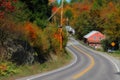 Scenic drive across New England fall foliage