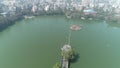 Scenic Drone Shoot of Thane cityTalao Pali Shivaji Maharaj Statue near Ram Ganesh Gadkari Rangayatan