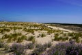 Scenic dunes natural sand beach in medoc Lacanau in Gironde France at summer day Royalty Free Stock Photo