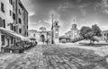 The scenic entrance to the Venetian Arsenal, Venice, Italy Royalty Free Stock Photo