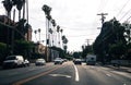 Scenic evening cityscape in Santa Monica. A trip to Los Angeles, California, USA Royalty Free Stock Photo