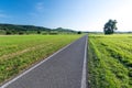 Scenic express bike lane in rural landscape Royalty Free Stock Photo