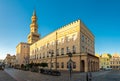 Scenic exterior view of the Town Hall in Opole, Poland