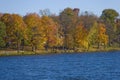 Scenic fall landscape in the Carmel NY .