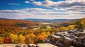 scenic fall rock panorama landscape