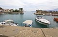 Scenic fishing port of Nafpaktos in Greece Royalty Free Stock Photo