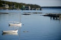 Scenic fishing village in Maine near Acadia National Park Royalty Free Stock Photo