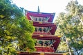 Scenic five-storied Pagoda Gojunoto building in Nikko Toshogu Shrine complex Royalty Free Stock Photo