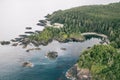 Scenic flight above Tofino Harbour, Vancouver Island. British Columbia, Canada