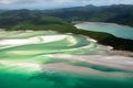 Scenic flight over Whitehaven Beach Royalty Free Stock Photo