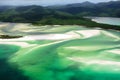 Scenic flight over Whitehaven Beach, Whitsunday Islands Royalty Free Stock Photo