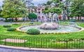 Scenic fountain in Piazza Bra, central square in Verona, Italy Royalty Free Stock Photo