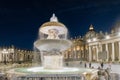 Scenic fountain in St. Peter& x27;s square, Rome, Italy Royalty Free Stock Photo