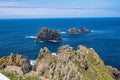 Scenic galician panorama along the road to San Andres de Teixido, A Coruna Province, Galicia, Spain