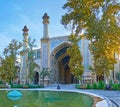 Scenic garden of Sepahsalar mosque in Tehran