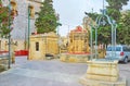 The garden at St Paul`s Church, Rabat, Malta